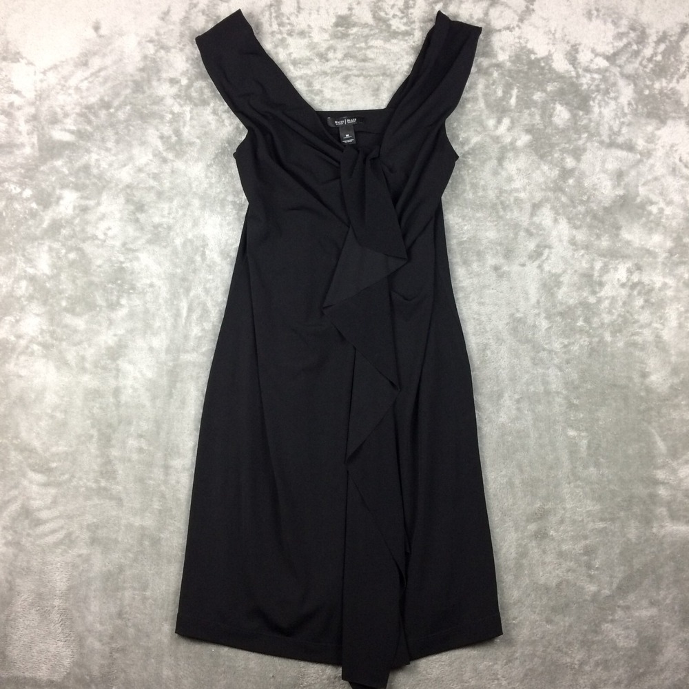 White House Black Market Dress Medium Sleeveless Ruffle Cocktail Party‎ Stretchy
